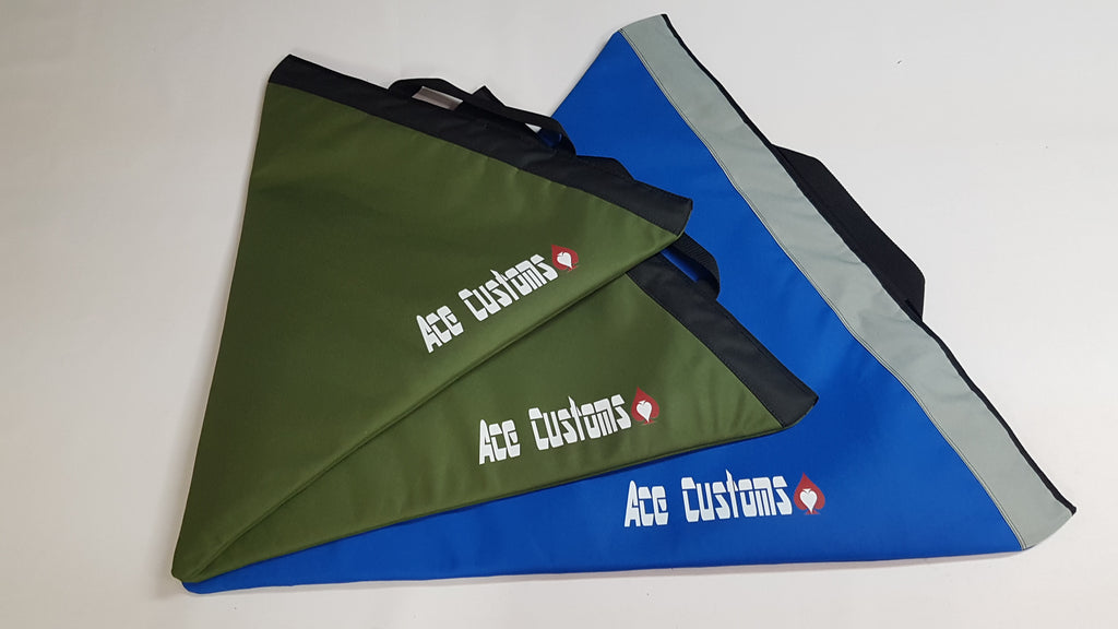 RC 3 blade propeller bags Green and Royal Blue by Ace Customs