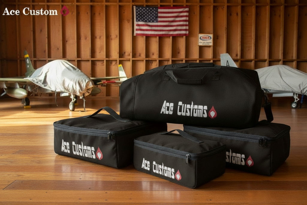 RC Bomb Bags, Pylon Bags Wing Tip Tank Bags, Black, Made in USA - Ace Customs