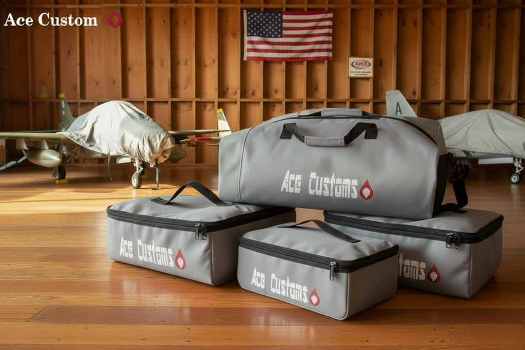 RC Bomb Bags, Pylon Bags Wing Tip Tank Bags, Silver Gray, Made in USA - Ace Customs