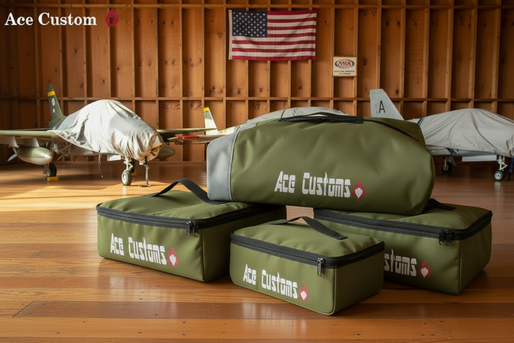 RC Bomb Bags, Pylon Bags. Wing Tip Tank Bags, Olive Green - Ace Customs