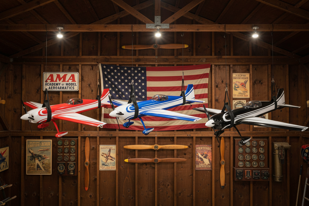 RC Hangers for Airplanes, Black, Made in USA, Ace Customs, AceCustomWingBag.com