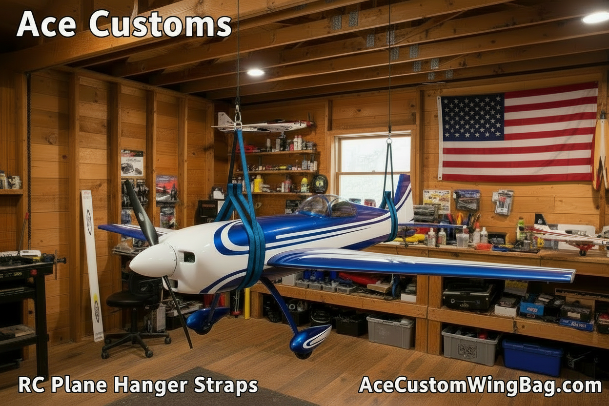 RC Aircraft Hanger for Planes, Blue, Made in USA - Ace Customs