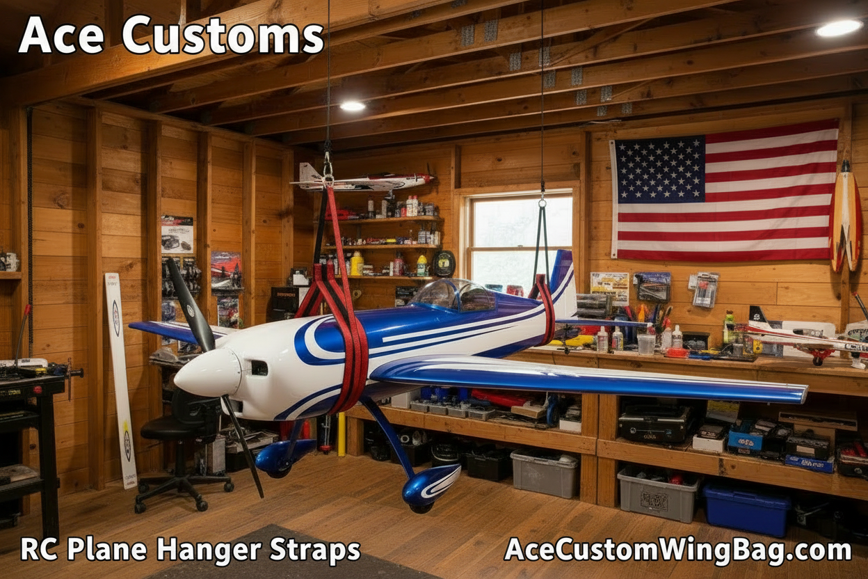 RC Aircraft Hanger for Planes, Red, Made in USA - Ace Customs
