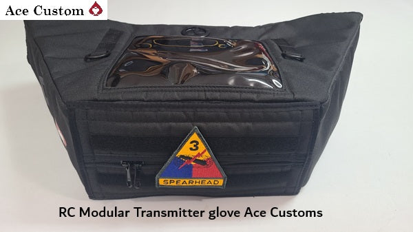 RC Modular Transmitter Glove with Front Zipper Panel Ace Customs