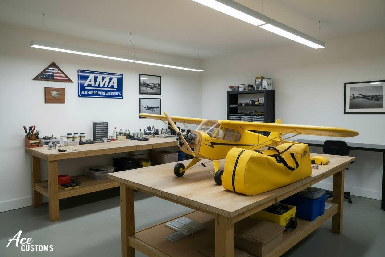 RC Piper Cub Double Wing Bag, Yellow, Ace Customs