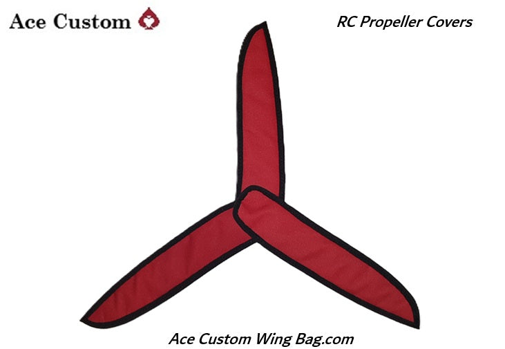 RC Propeller Covers, Red, Made in USA - Ace Customs, AceCustomWingBag.com