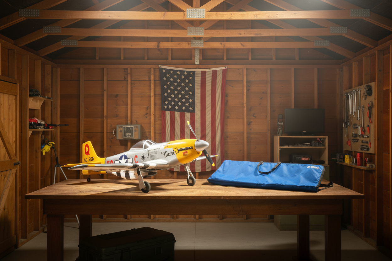 RC Single Wing Bag, Blue, Made in USA - Ace Customs, AceCustomWingBag.com