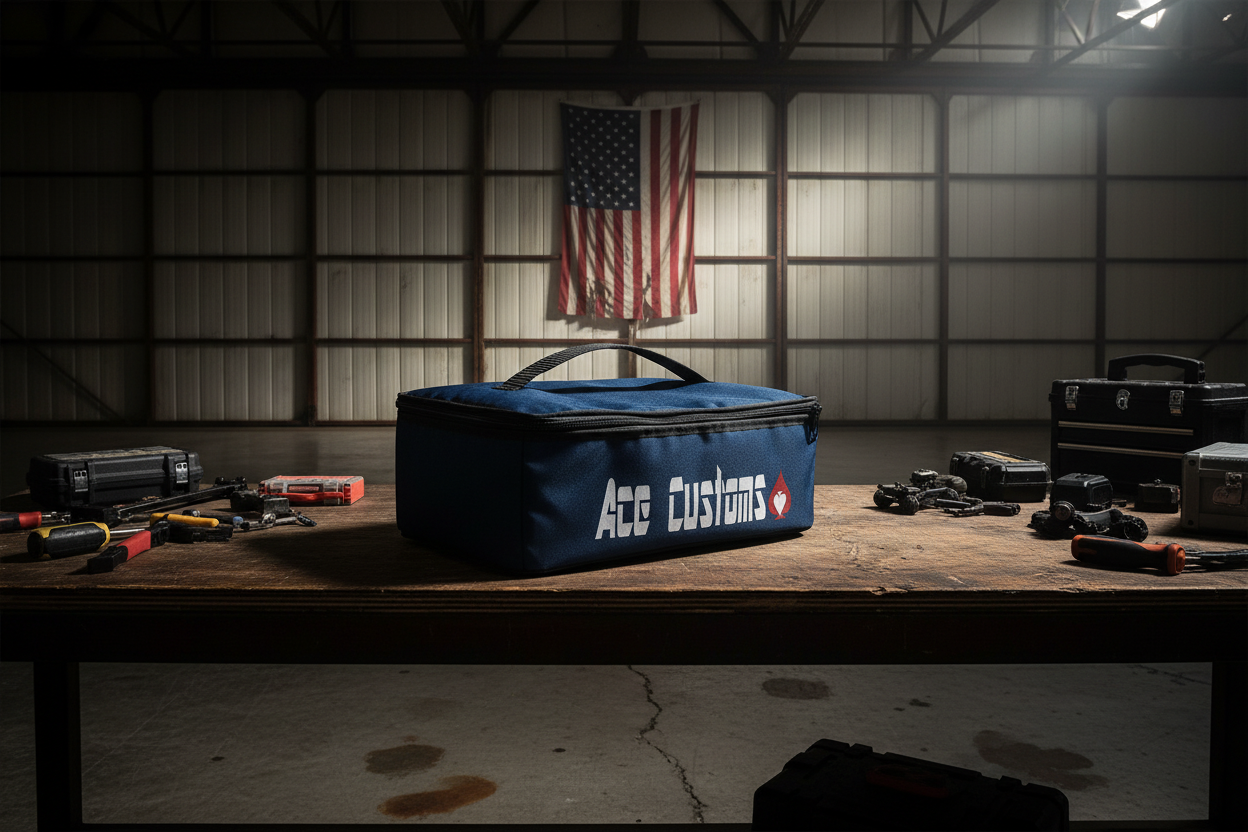 RC Truck Bag, Car Bag, Hauler, Navy Blue, Storage Bag, Made in USA - Ace Custom, AceCustomWingBag.com