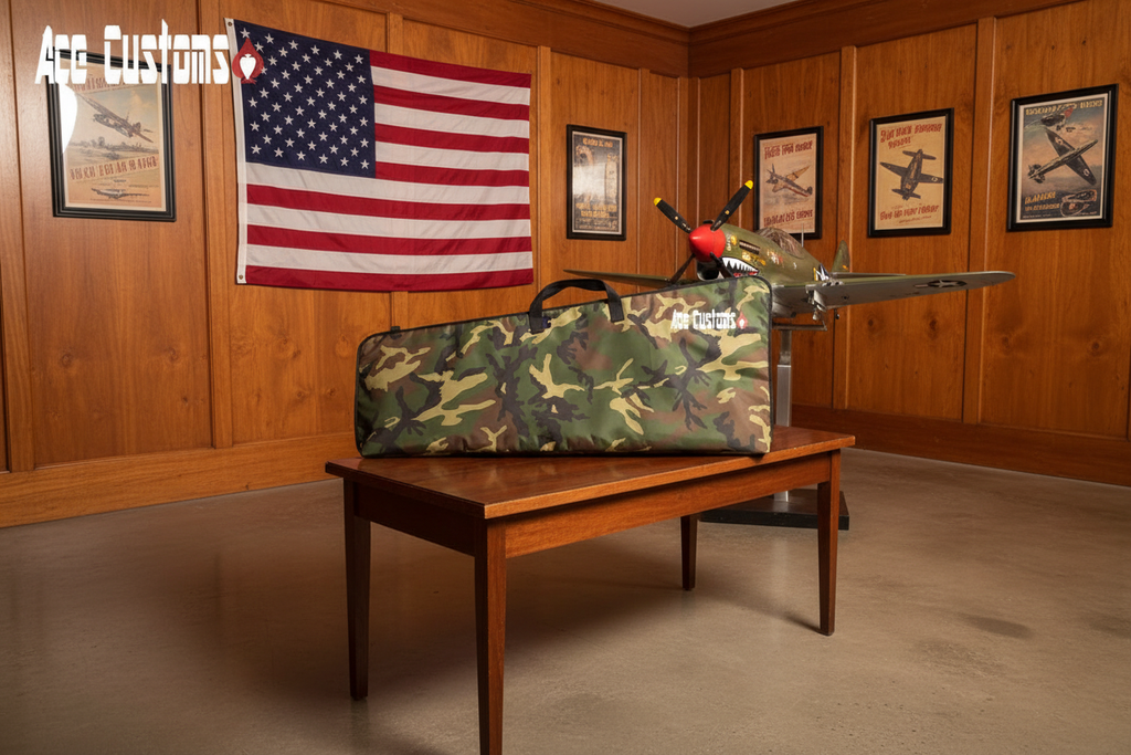 RC Warbird Wing Bag Wing Carrier, Camo, Made in USA, AceCustomWingBag.com