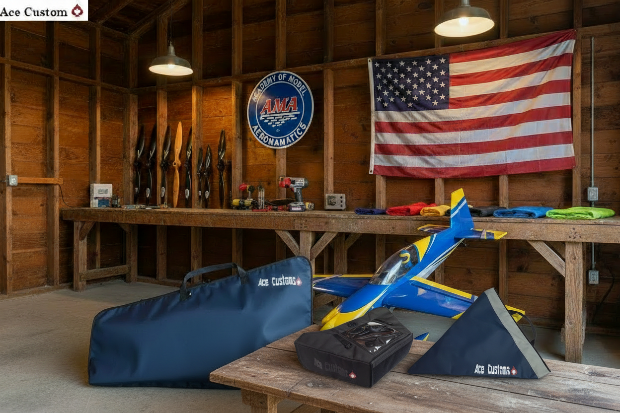 RC Wing Bag, Wing Carrier, Navy Blue, Made in USA - Ace Customs, AceCustomWingBag.com