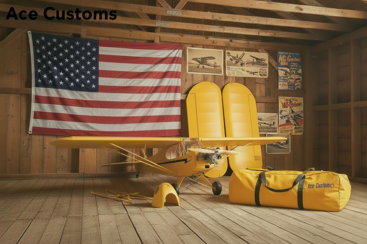 RC Wing Bag, Yellow, Made in USA - Ace Customs, AceCustomWingBag.com