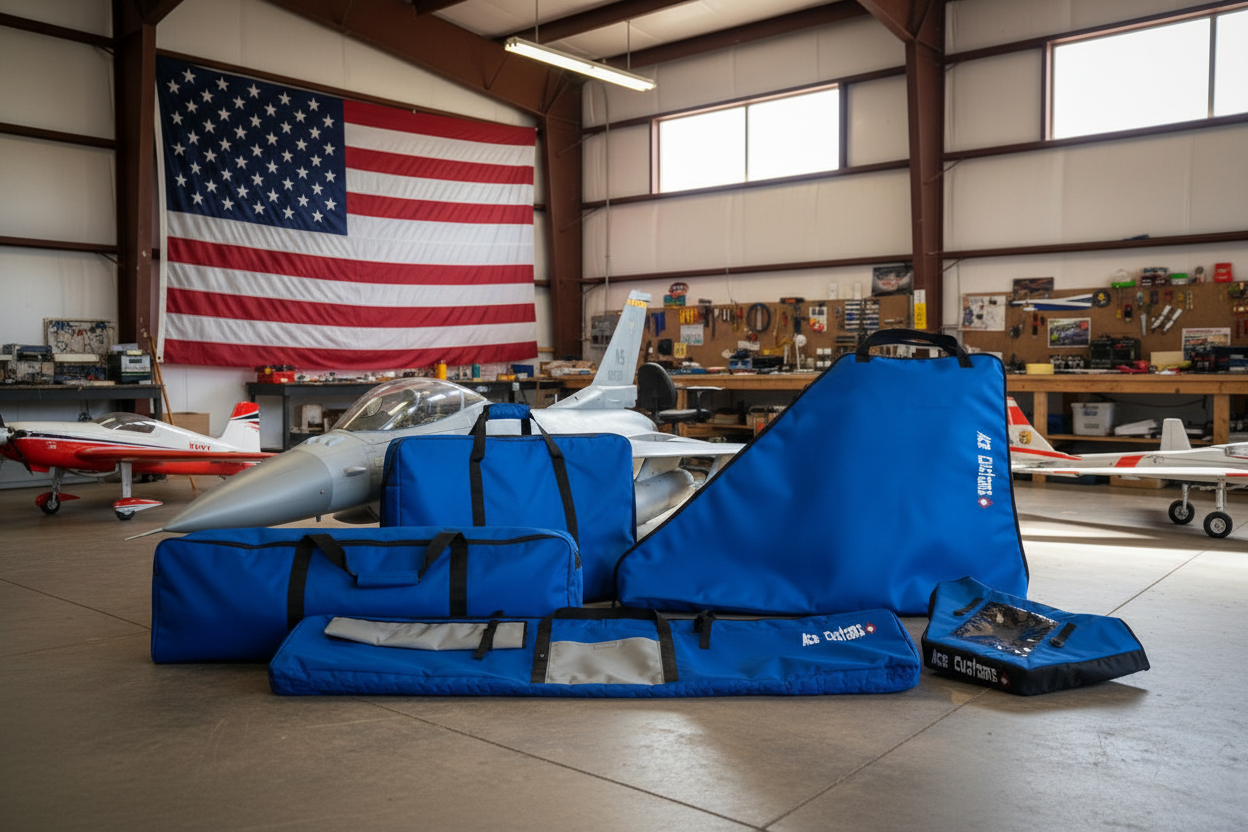 RC Wing Bags, Blue, Ace Customs, AceCustomWingBag.com