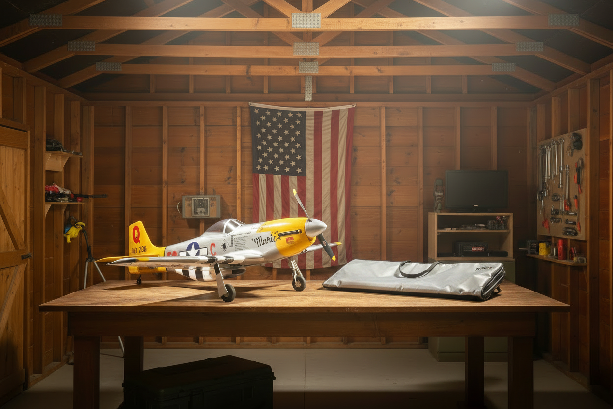 RC_monoplane_wing_bag, Silver Gray, Ace Customs, Made in USA
