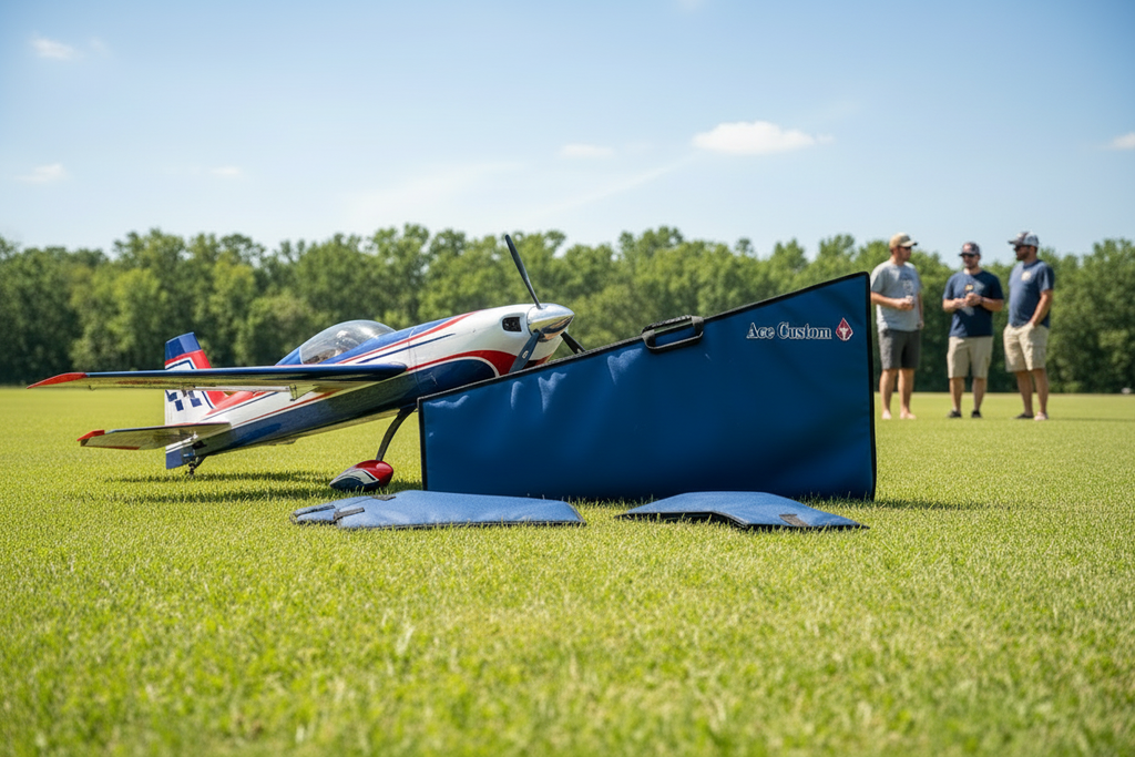 RC Aerobatic Wing Bags, Navy Blue, Made in USA - Ace Customs, AceCustomWingBag.com