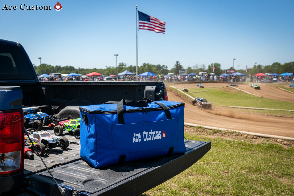 Blue RC Track with Logo