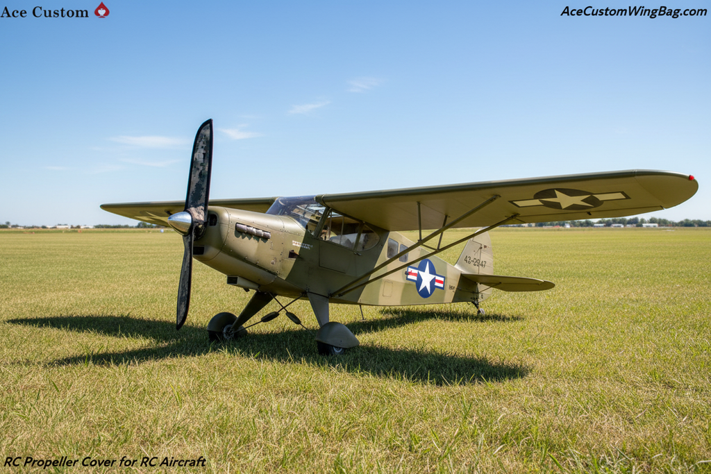 RC Military RC Bird Dog with Digi Camo Prop Covers, Made in USA, Ace Custom, AceCustomWingBag.com
