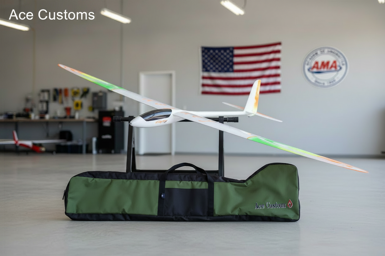 RC Slim Line Glider Bag, Green, Made in USA — Ace Customs, AceCustomWingBag.com